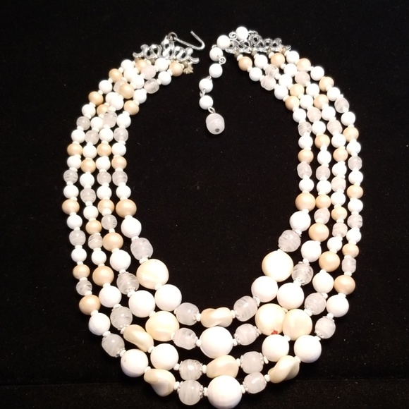 Vintage Jewelry Vintage Japan Glass Bead Necklace And Bracelet Set